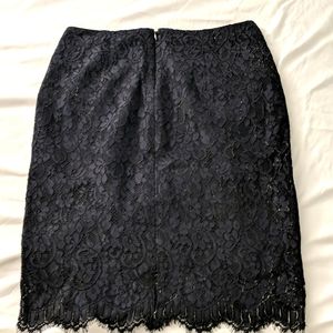 Navy blue pencil skirt